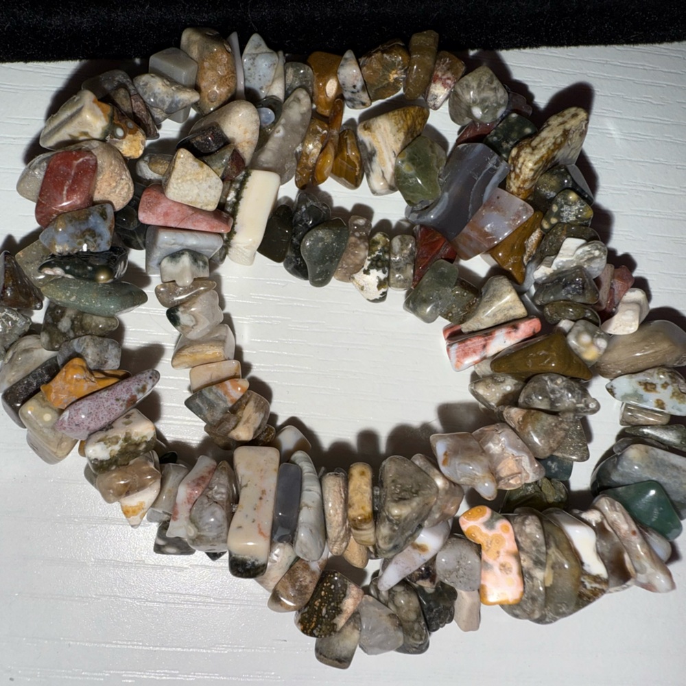 Multicolor Stone Chip Bracelet - image 1
